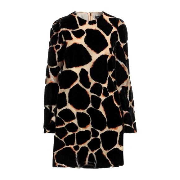 NWT DOLCE & GABBANA Runway Giraffe Print Mini Dress Brown IT 40 / S - Picture 5 of 10